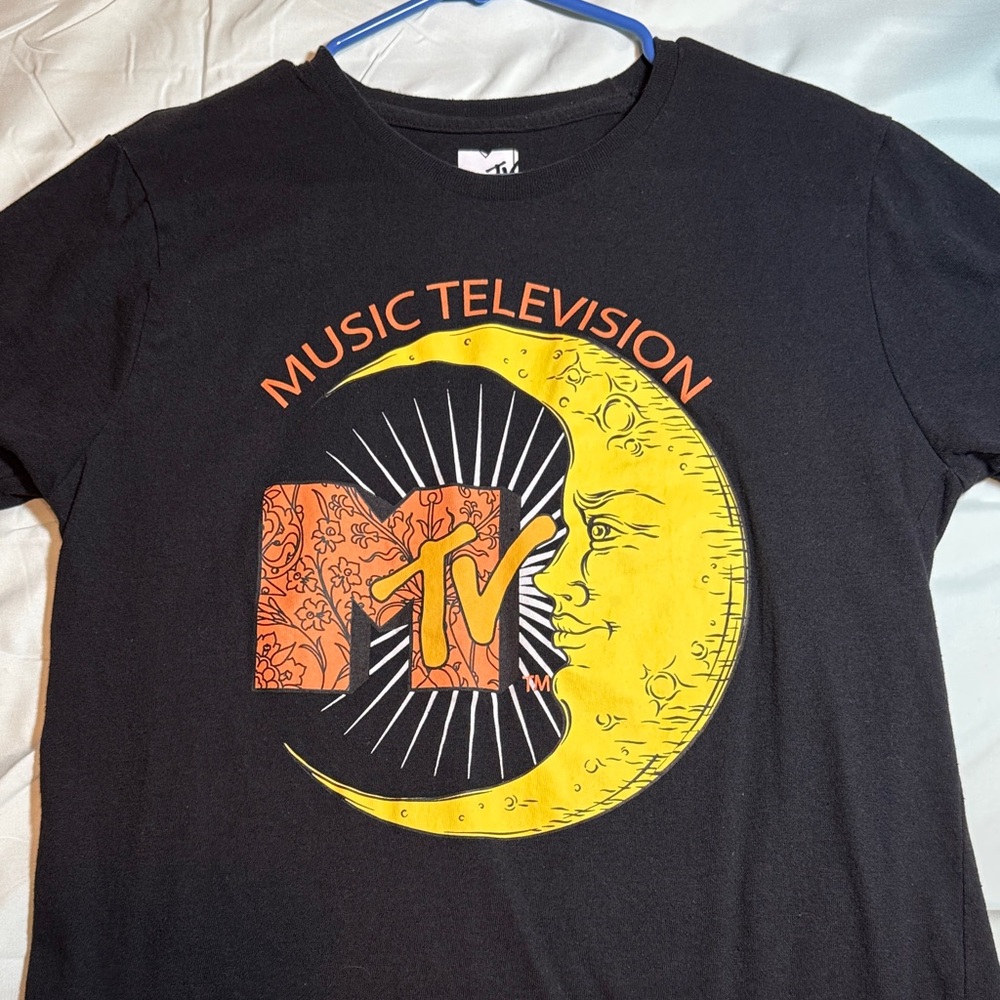 MTV Black Tee with Bold Graphic